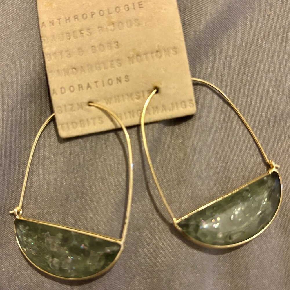 ✨Anthropologie crescent hoop earrings✨